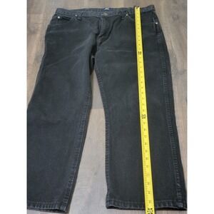 Wrangler 47MWZ Regular Fit Black Jeans Men's 36x30 Distressed‎ Cotton Denim
